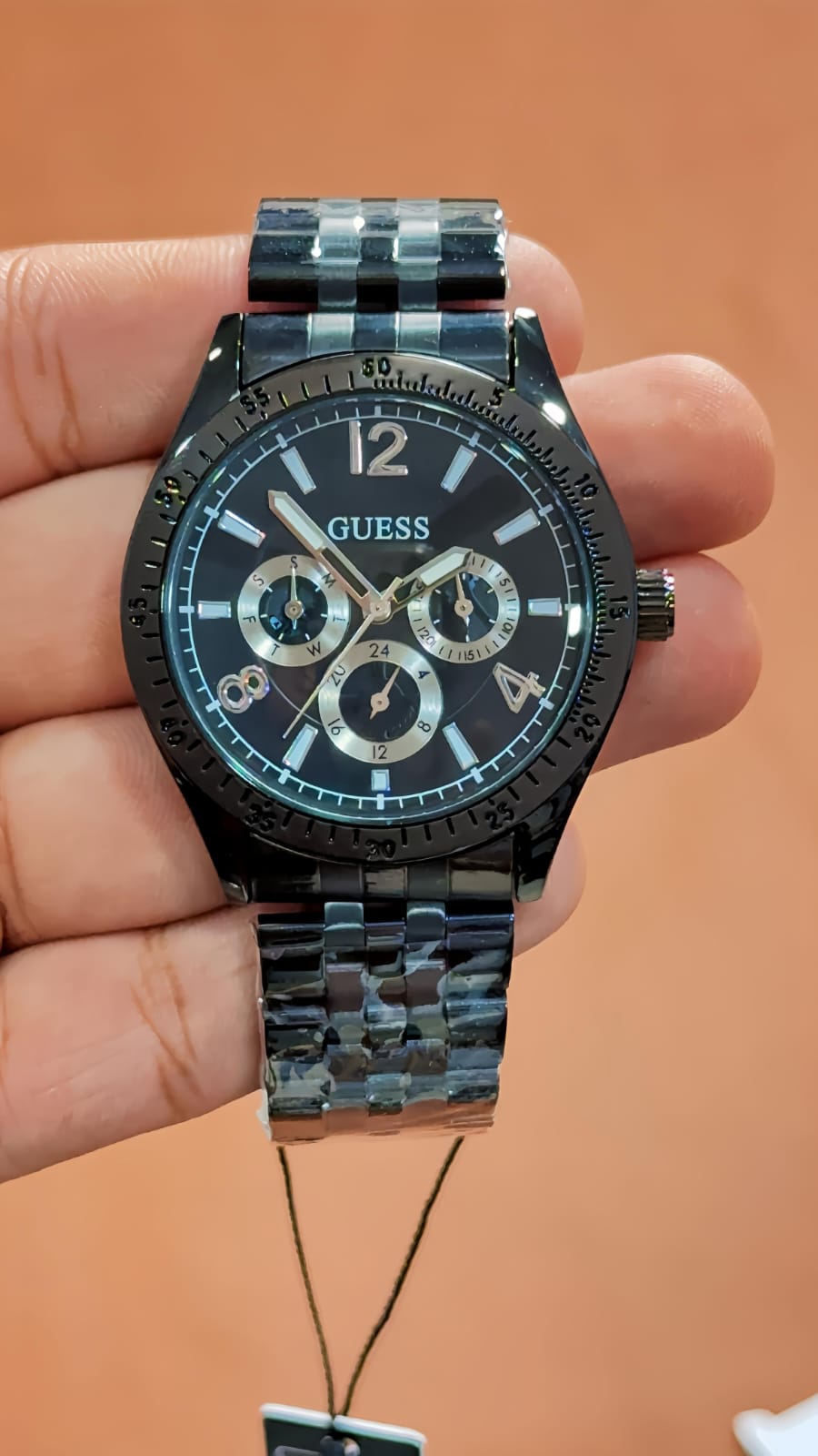 GUESS Gunmetal Chronograph Quartz Watch for Men
