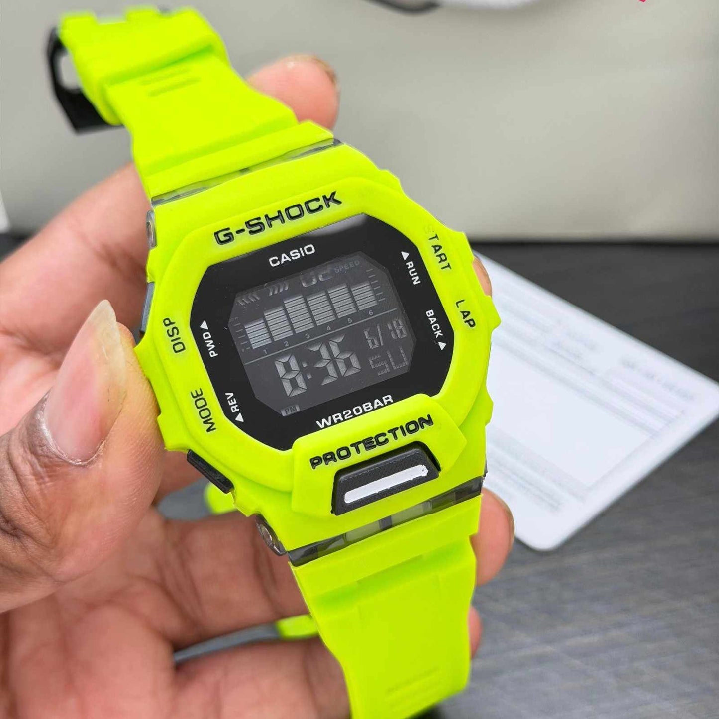 G-Shock Digital Watch G1148 – Black Dial with Green Resin Strap