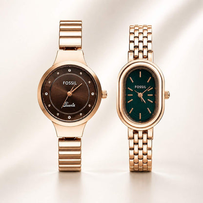 Fossil Women’s Rose Gold Combo Watch Set