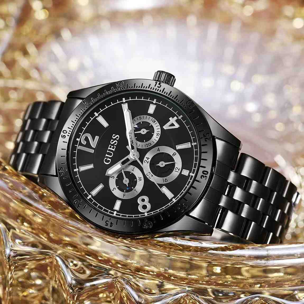 GUESS Gunmetal Chronograph Quartz Watch for Men