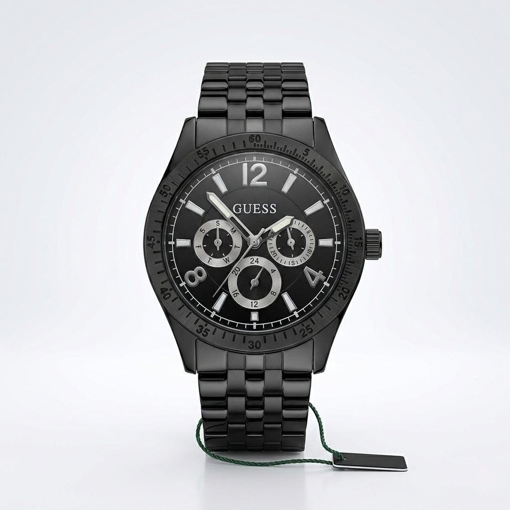 GUESS Gunmetal Chronograph Quartz Watch for Men