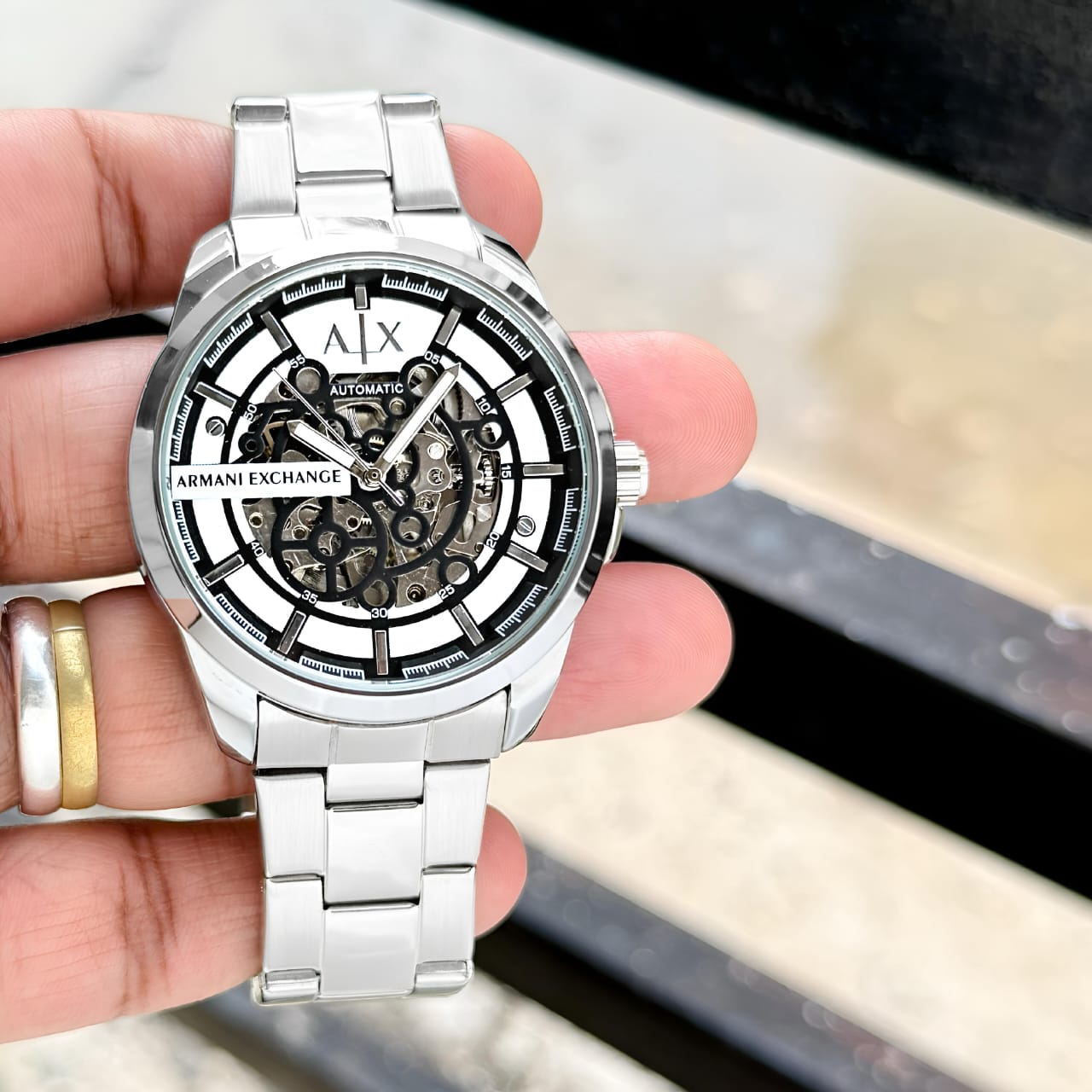 Armani Exchange Dress Automatic Skeleton 43mm Watch