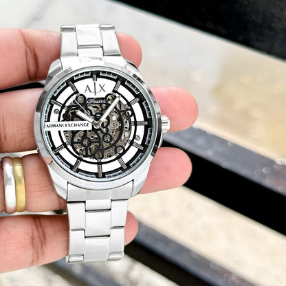Armani Exchange Dress Automatic Skeleton 43mm Watch