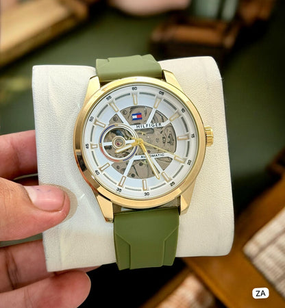 Tommy Hilfiger 43mm Skeleton Automatic Watch