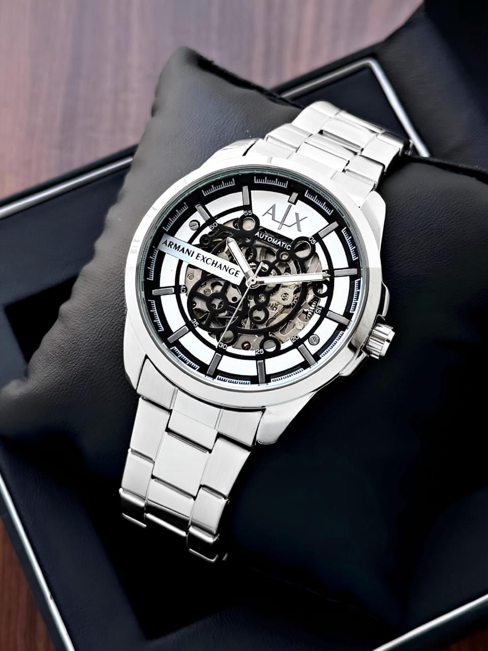 Armani Exchange Dress Automatic Skeleton 43mm Watch
